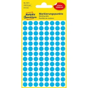 Färgkodningsprick AVERY Ø8mm blå 416/fp
