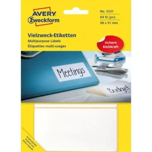 Etikett AVERY handskriv 98x51 vit 84/fp