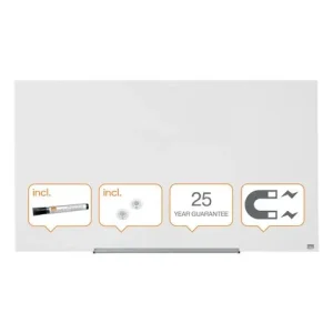 Glastavla NOBO 57' Widescreen vit