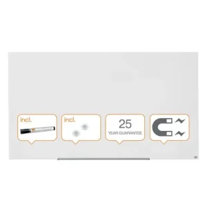 Glastavla NOBO 85' Widescreen vit
