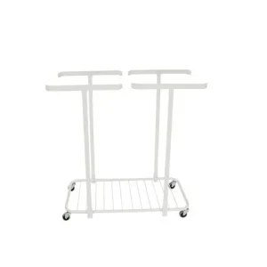 Säckvagn dubbel 4 hjul 100-125L vit