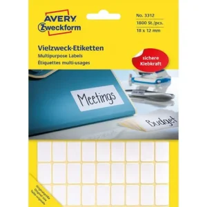 Etikett AVERY handskriv 18x12mm 1800/fp