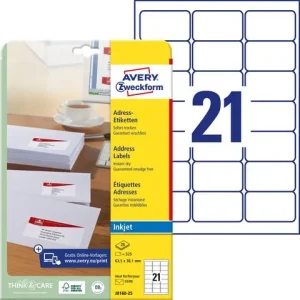 Etikett AVERY QD 63,5x38,1mm 525/fp