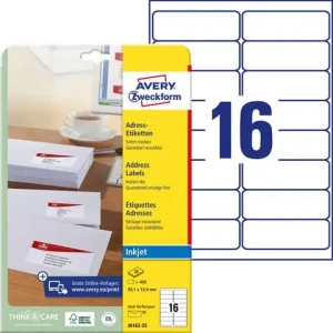 Etikett AVERY QD 99,1x33,9mm 400/fp