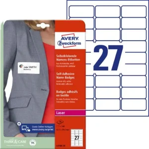 Namnskylt AVERY 63,5x29,6mm 540/fp