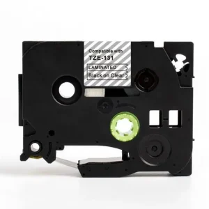 Tape 12mm TZe-131 svart på klar