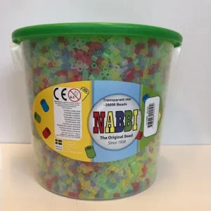 Nabbipärlor transp mix färg 20000/fp