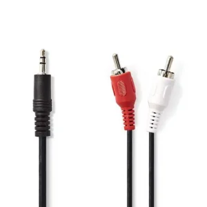 Kabel NEDIS 3,5mm ha - 2xRCA ha 3m sva