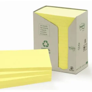 Notes POST-IT 100% recy 127x76 gul 16/fp