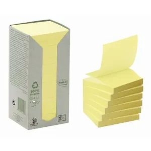 Notes POST-IT Z-block rec 76x76gul 16/fp