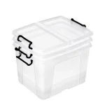 Plastlåda STRATA 40L klar med lock PP