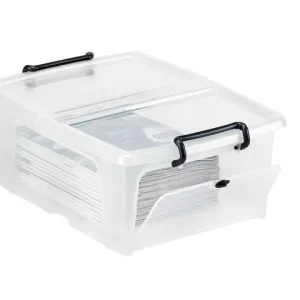 Plastlåda STRATA 20L klar med lock PP