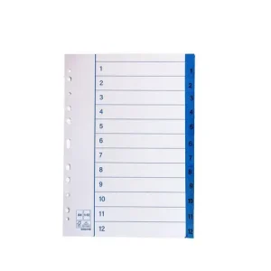 Pappersregister A4 1-12 10/fp
