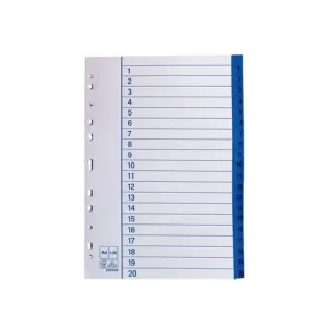 Pappersregister A4 1-20 10/fp