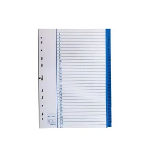 Pappersregister A4 1-31 10/fp