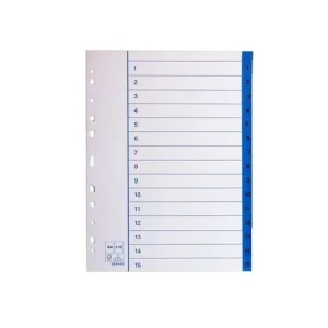 Pappersregister A4 1-15 10/fp