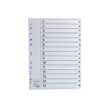 Register plastflik 1-15 vit 10/fp