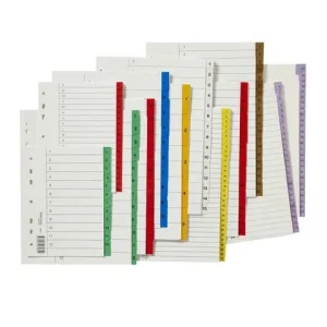 Register plastflik 1-20 brun 10/fp