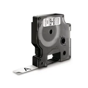 Tape DYMO D1 12mm svart på vit 10/fp