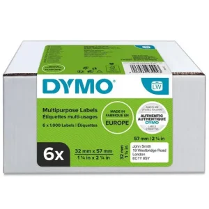 Etikett DYMO LW 57x32mm 6x1000/fp
