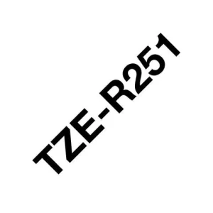 Tape BROTHER TZER251 24mm svart på vit