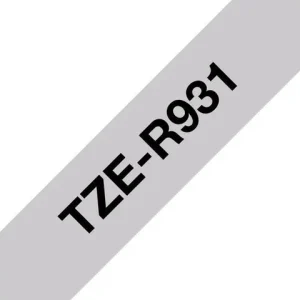 Tape BROTHER TZER931 12mm svart/silver