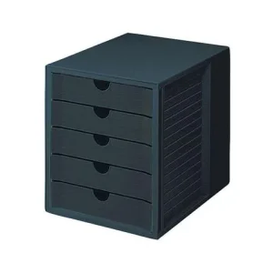 Blankettbox HAN 5 lådor svart