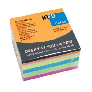 Notes INFO NOTES kub 75x75mm brilliant