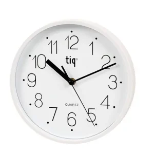 Väggur TIQ Ø22,5cm vit