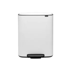 Papperskorg BRABANTIA Pedal Bo 60L vit