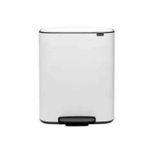 Papperskorg BRABANTIA Pedal Bo 2x30L vit
