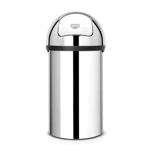 Papperskorg BRABANTIA Push 60L blankstål