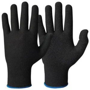 Textilhandske 0484 noppor svart 10