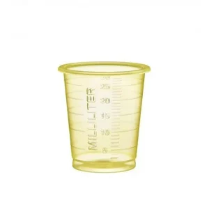 Medicinbägare Eco 30ml smal gul 90/fp