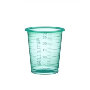 Medicinbägare Eco 30ml smal grön 90/fp