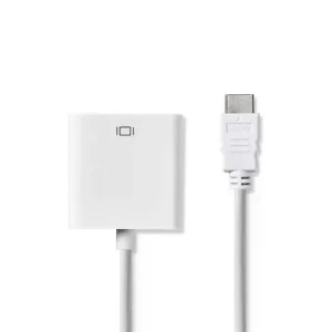 Adapter NEDIS HDMI-VGA/3,5mm 0,2m vit
