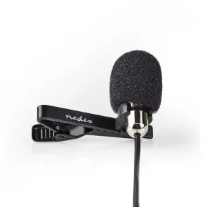 Mikrofon NEDIS Klämma/Mygga 3,5 mm svart