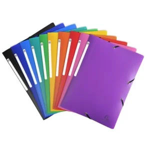 Gummibandsmapp 3-klaff A4 PP sorterade