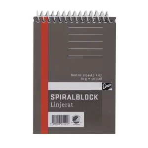Spiralblock A7 60g 50 blad linjerat