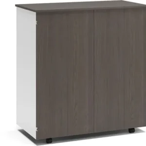 Arbetsplats Cubic vit/mörk ask