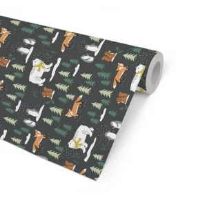 Julpapper 57cmx154m Winter wood