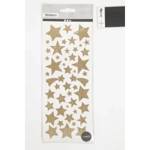 Glitterstickers guld stjärnor 110/fp
