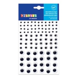 Plastögon PET svart/vit 100/fp
