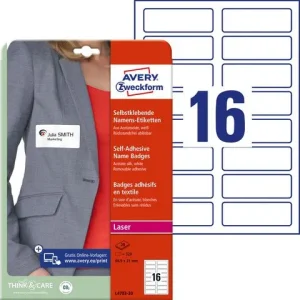 Namnskylt AVERY 88,9x31mm 320/fp