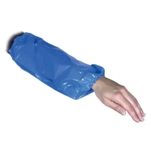 Ärmskydd i LDPE m resår 40cm blå 100/fp