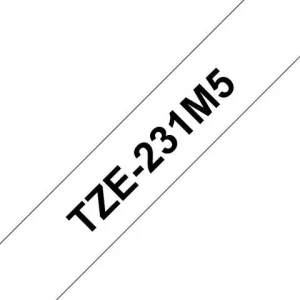 Tape BROTHER TZE231M5 12mm S på V 5/fp