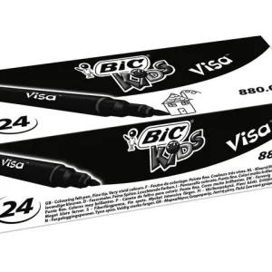 Fiberpenna BIC Kids Visa F svart 24/fp