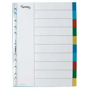 Plastregister LYRECO A4+ PP 10-flik färg