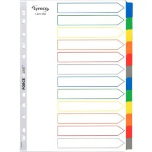 Kartongregister LYRECO A4 1-15 vit