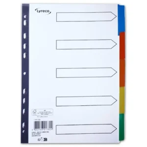 Kartongregister LYRECO A4 5-flik